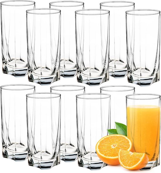 Mica Decorations Merlot Drinkglas - Set van 6 - 400 ml - Paars | Leen