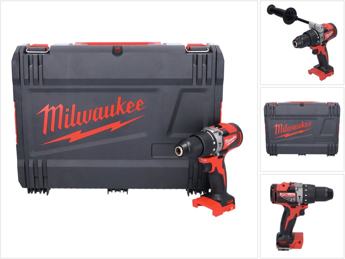 Milwaukee M18 BLPD2-0X 18V Li-Ion accu Klopboor-/schroefmachine body in HD box - Koolborstelloos - 82Nm – foto 2
