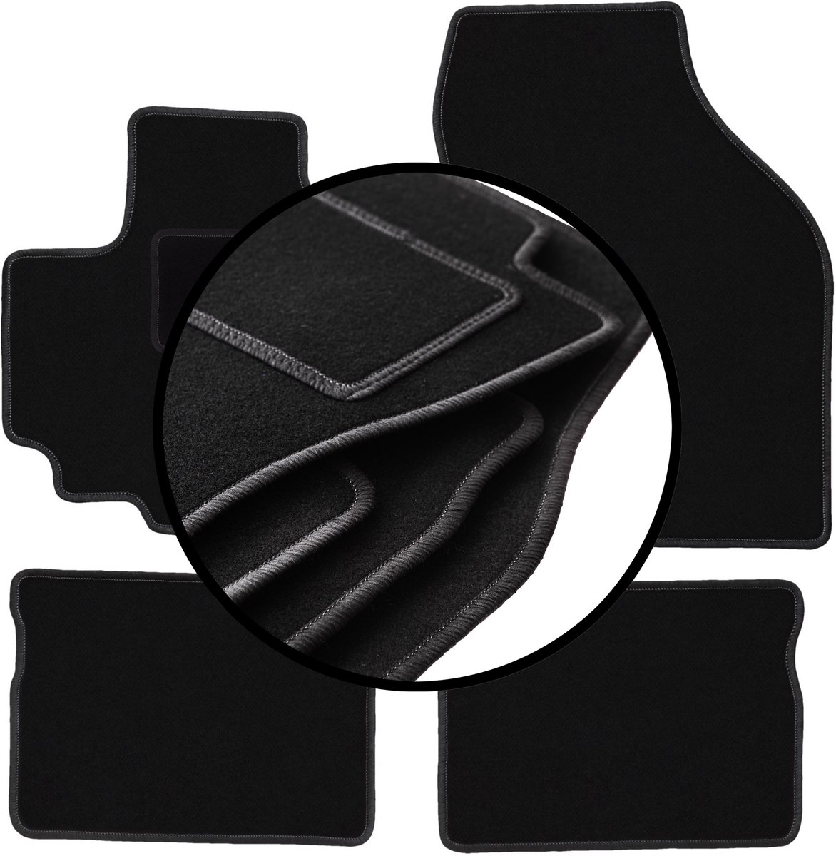 Complete set veloursmatten voor: Suzuki Celerio hatchback (2014-)