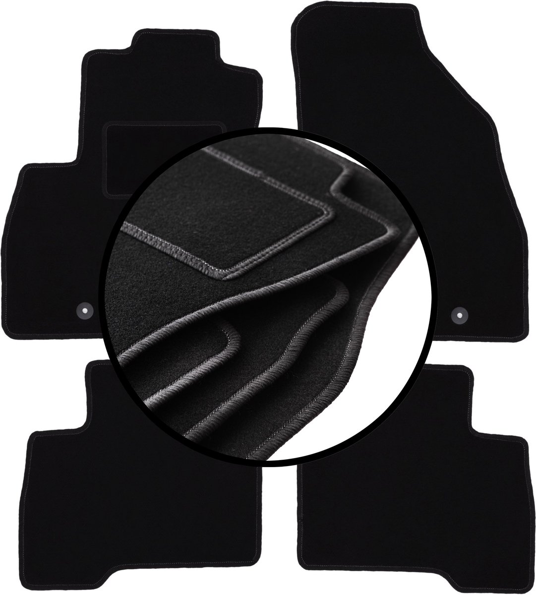 Complete set veloursmatten voor: Citroen Nemo combivan (2007-2017)