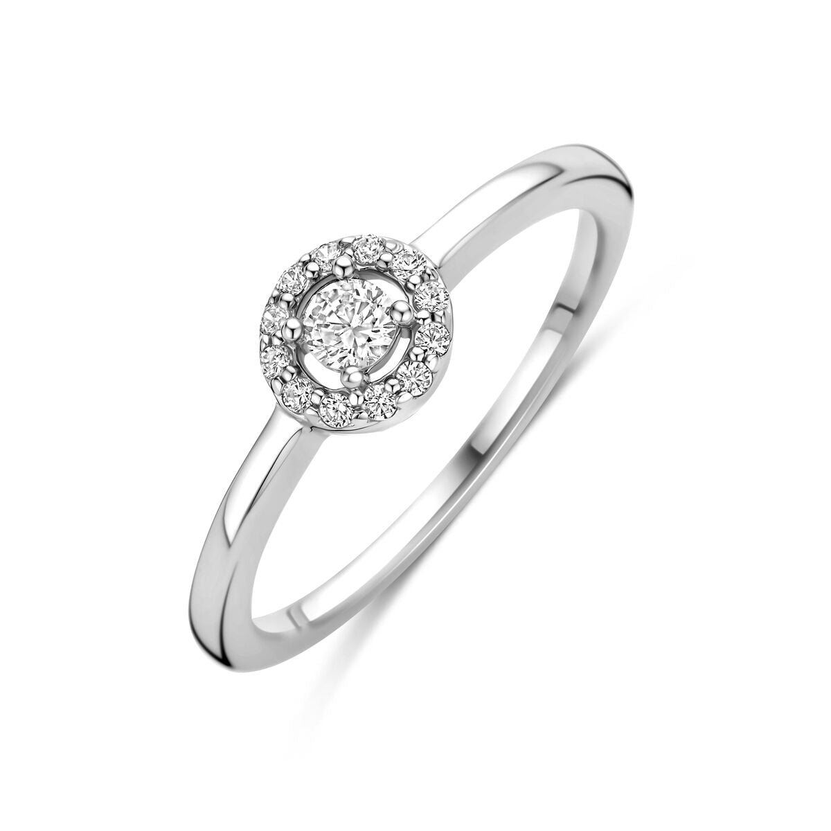 Zilveren Gerhodineerde Ring Zirkonia 1341258