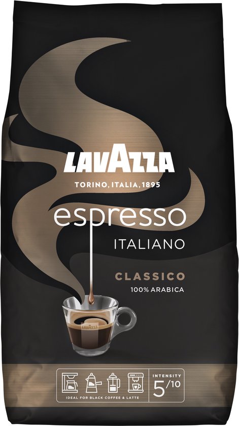 Lavazza Espresso Italiano Classico Koffiebonen - 100% Arabica Koffie Bonen - Intensiteit 5/10 - 1 kg