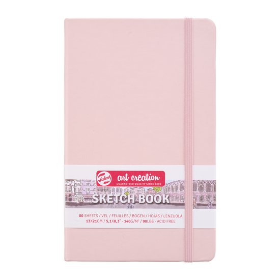 Schetsboek talens art creation roze 13×21 cm – 5 stuks