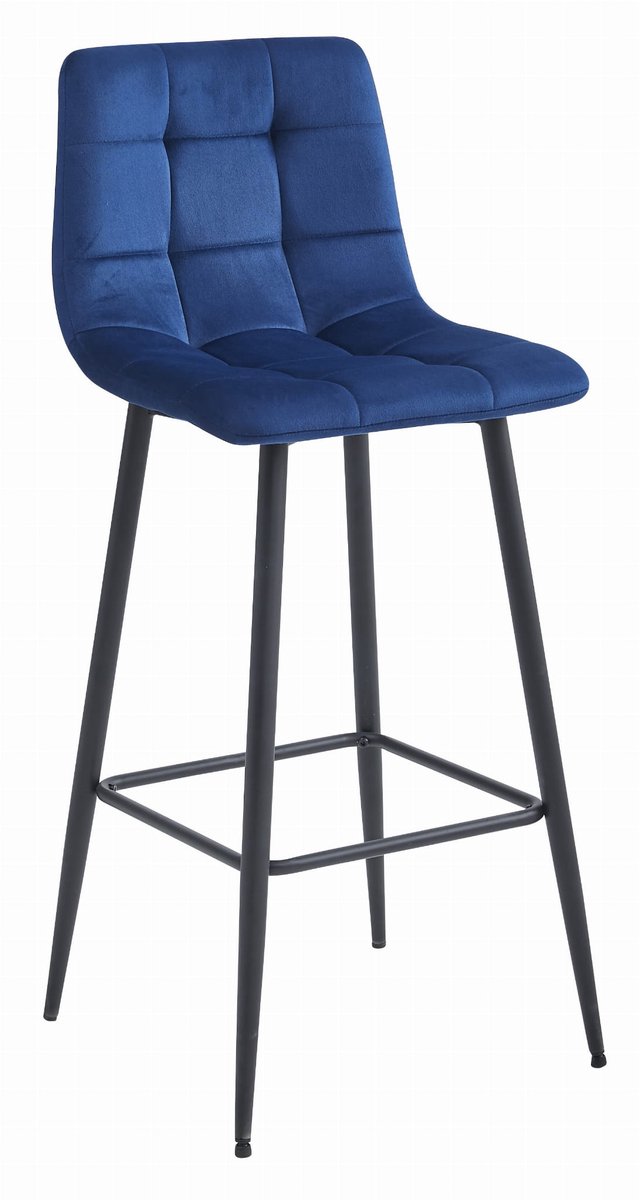 LEOBERT ARCETO kruk - marineblauw fluweel / zwarte poten x 4