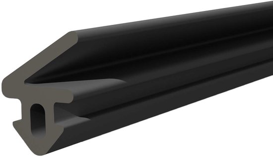 DQ-PP Deurafdichting, bruin, 100 meter, technisch rubber, STD-05, sponningbreedte: 12 mm. Groefbreedte: 4 mm. Afdichting voor kamerdeur, rubberen afdichting, afdichtingsband, kozijnafdichting, afdichtingsprofiel, houten deur