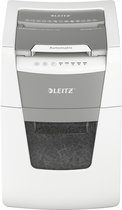 Leitz IQ Autofeed 100+ Small Ofice Stille Papierversnipperaar P5 - Micro Snippers - Tot 100 Vel - 34L - Wit