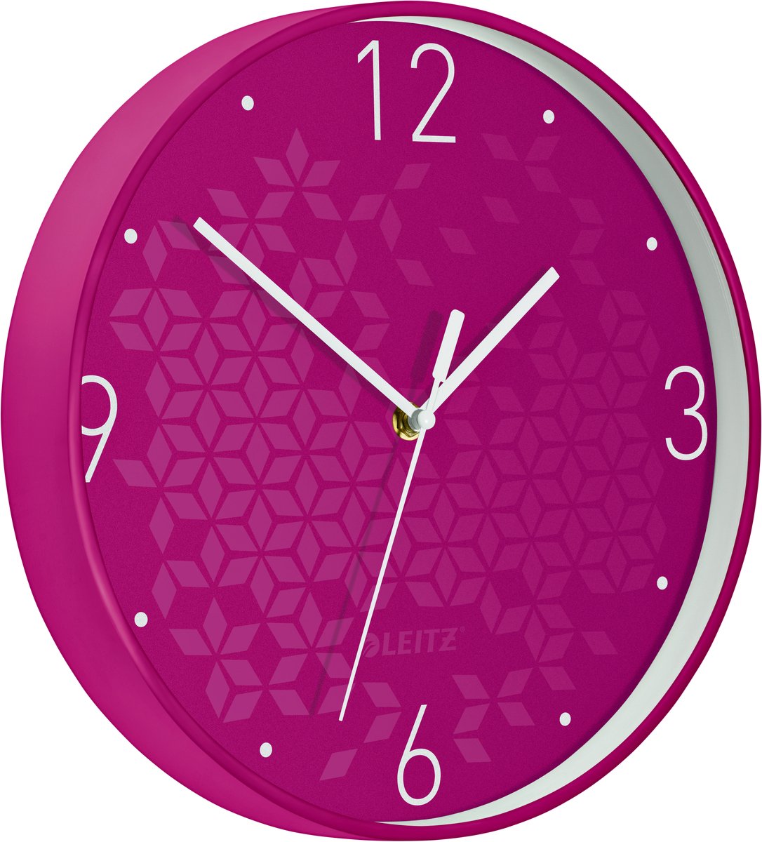 Leitz wow stille wandklok mordern - roze afbeelding