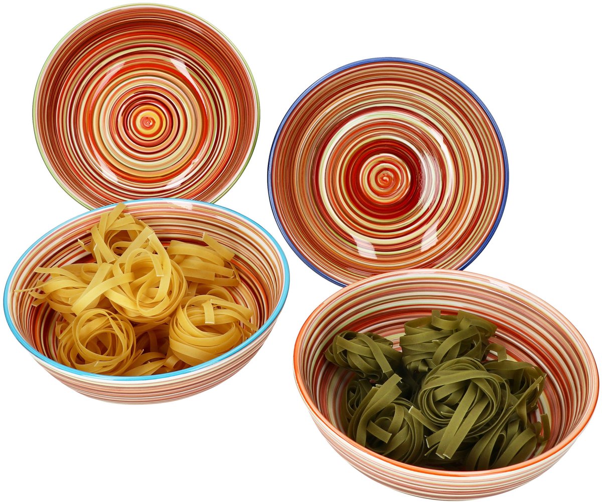 Set van 4 LINEA steengoed spaghettiborden voor 4 personen - 24325754