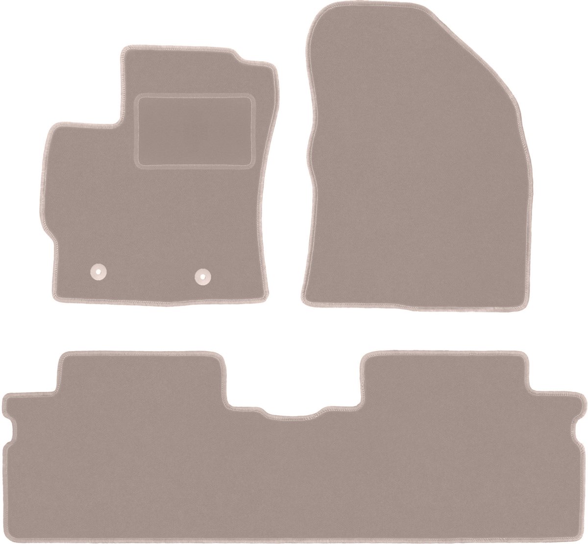 Beige velours matten voor: Toyota Verso minivan (2009-2013)