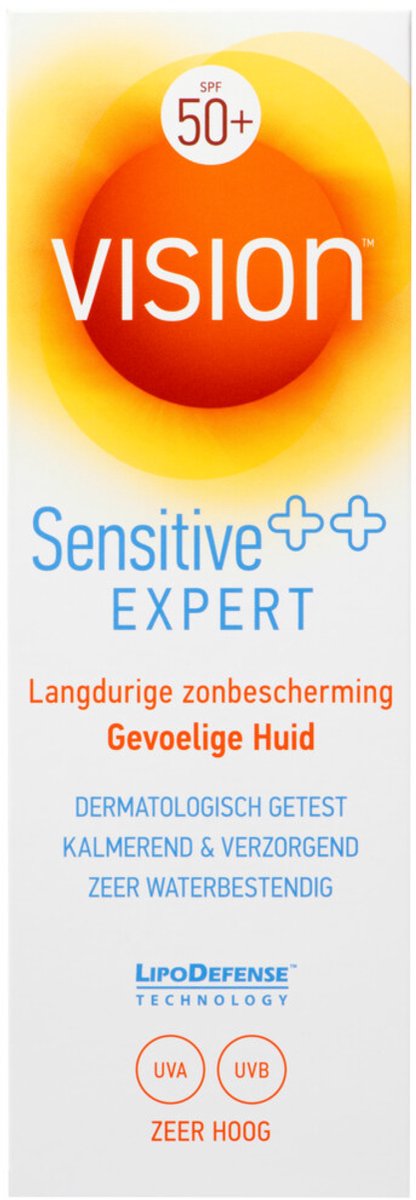 Vision Zonnebrand Sensitive SPF 50 - 2 x 185 ml - Voordeelverpakking