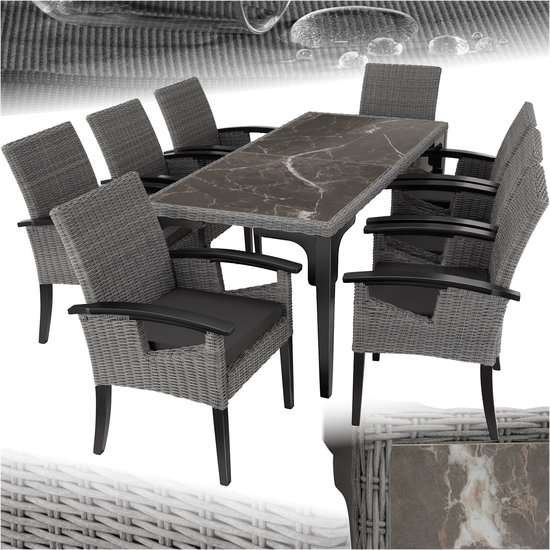ZMFBHFBH Terrasmeubelhoezen waterdicht 260 x 180 x 100 cm/LxBxH regenhoes terras, kussenslopen voor tuinmeubilair bankhoes tafelhoes met winddicht en sterk touw