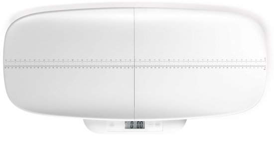Alecto Babyweegschaal BC70 - Digitaal - 150kg - Groeimeter - Weegschaal ook voor volwassenen en dieren - Wit
