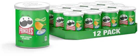 Pringles sour cream & onion chips - 12 x 40 gram