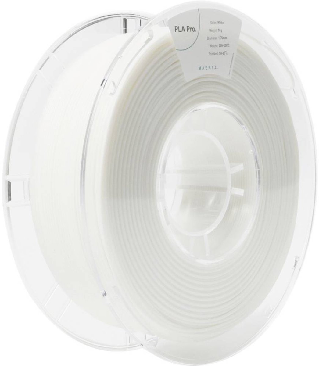 Maertz PMMA-1009-002 PMMA-1009-002 Filament PLA Pro 1.75 mm 1000 g Wit 1 stuk(s)