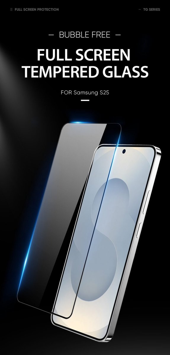 Dux Ducis Glass geschikt voor Samsung Galaxy S25 bescherm glas 0.3mm - Ultra Clear black
