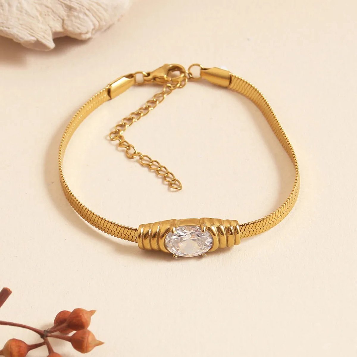 Armband Si Amor Sieraden BW1619-G-W Roestvrij Staal Kleur Goud