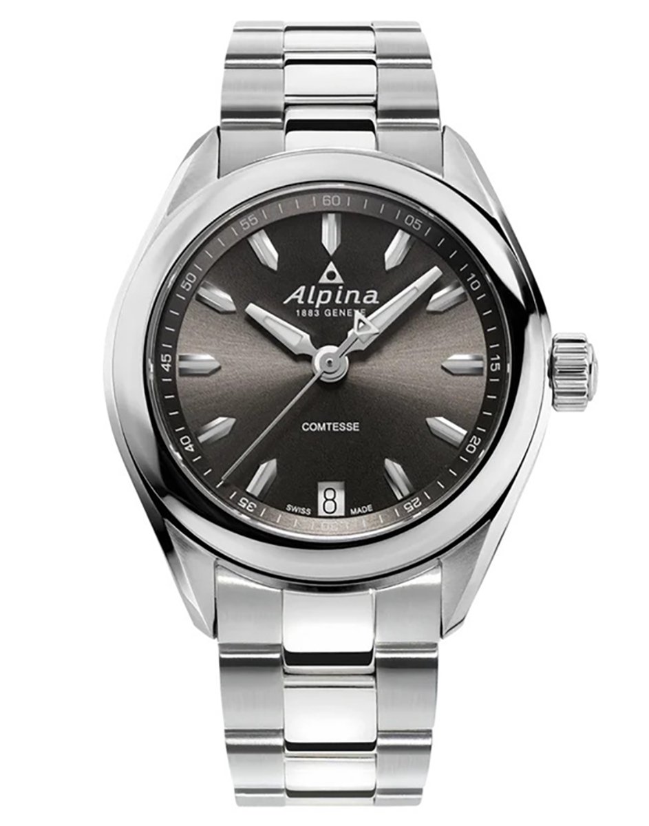 Alpina Alpiner Comtesse AL-240LBR2C6B Horloge - Staal - Zilverkleurig - Ø 34 mm
