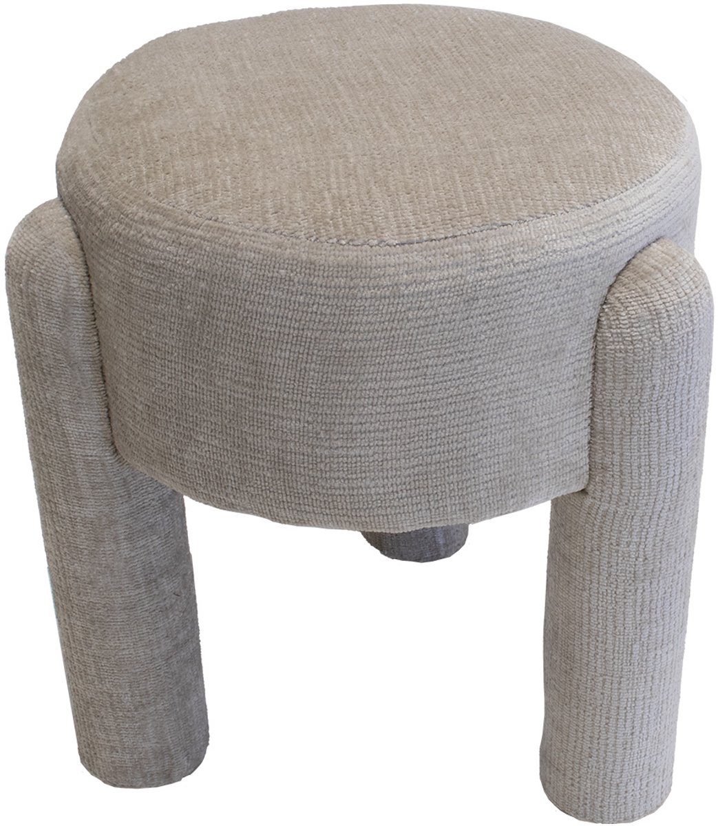 Giga Meubel Poef Yara - Stof - Beige - 44x44x42cm