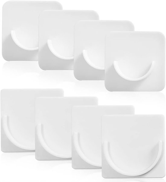 Supports de tringle à rideau de douche autocollants - Lot de 8 - Faciles à installer