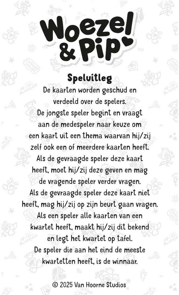 Woezel & Pip kwartet - educatief spel cadeautip - 32 kaarten, 8 kwartetten - vanaf 3 jaar - Bambolino Toys — afbeelding 14