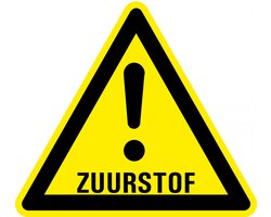 Waarschuwingssticker zuurstof - Gevaar voor explosies - Zelfklevende folie