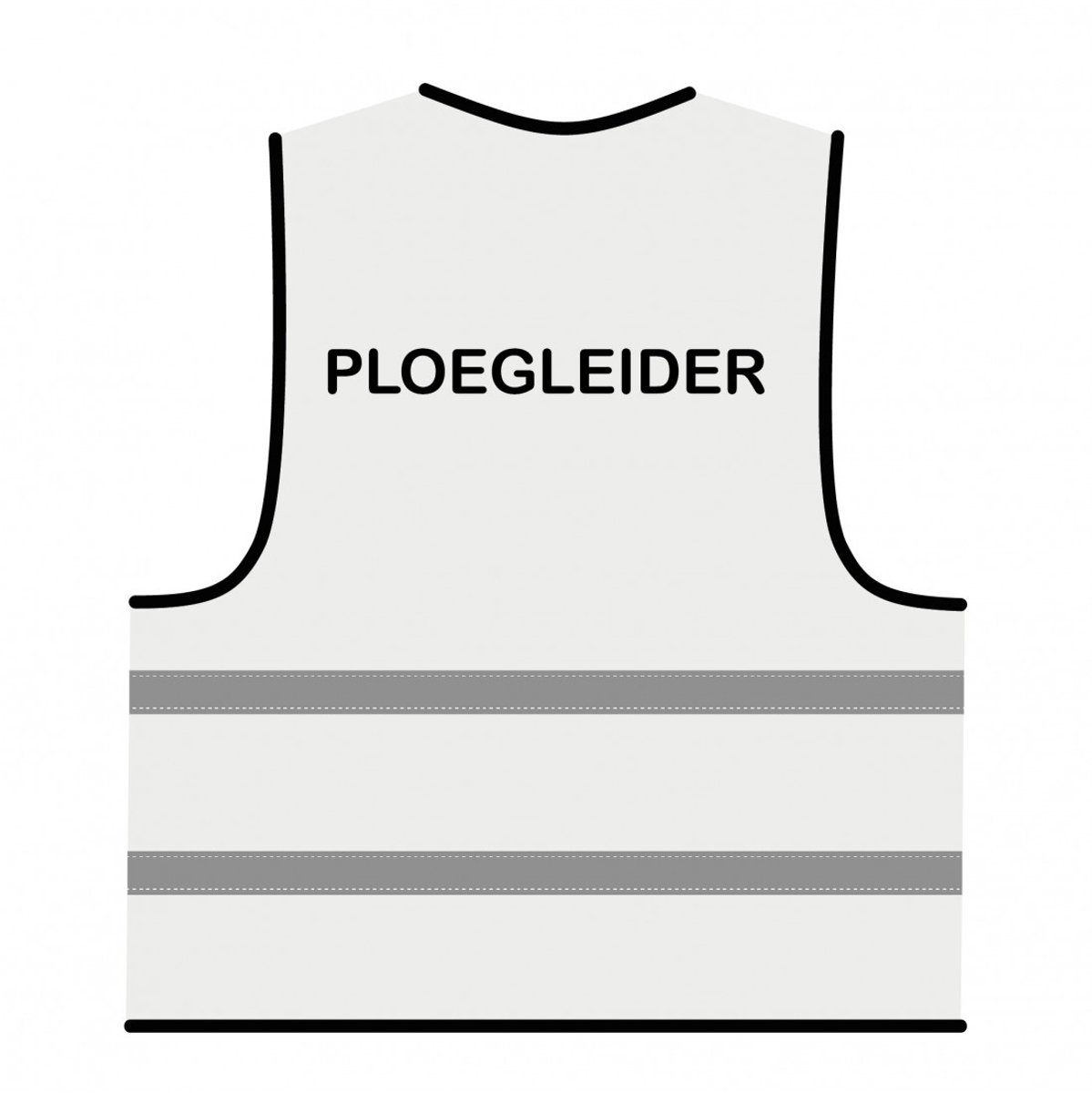 Ploegleider hesje wit