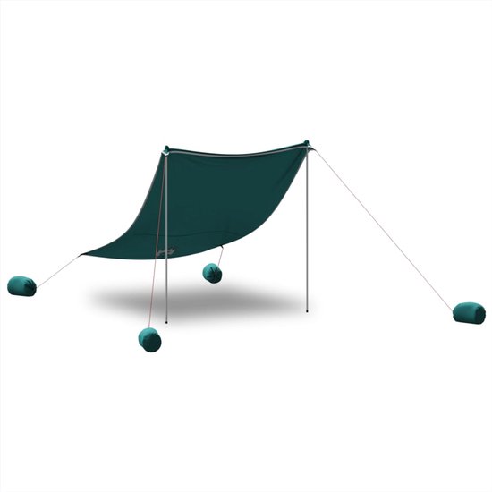 vidaXL - Strandluifel - met - zandankers - 214x236 - cm - groen van Vidaxl — afbeelding 3
