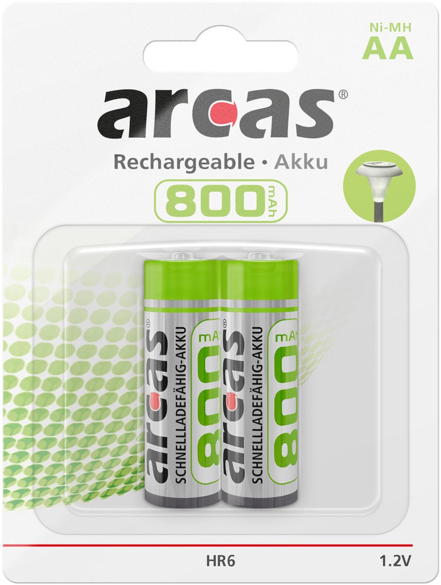 Arcas Rechargeable NimH AA/HR6 800mAh blister 2