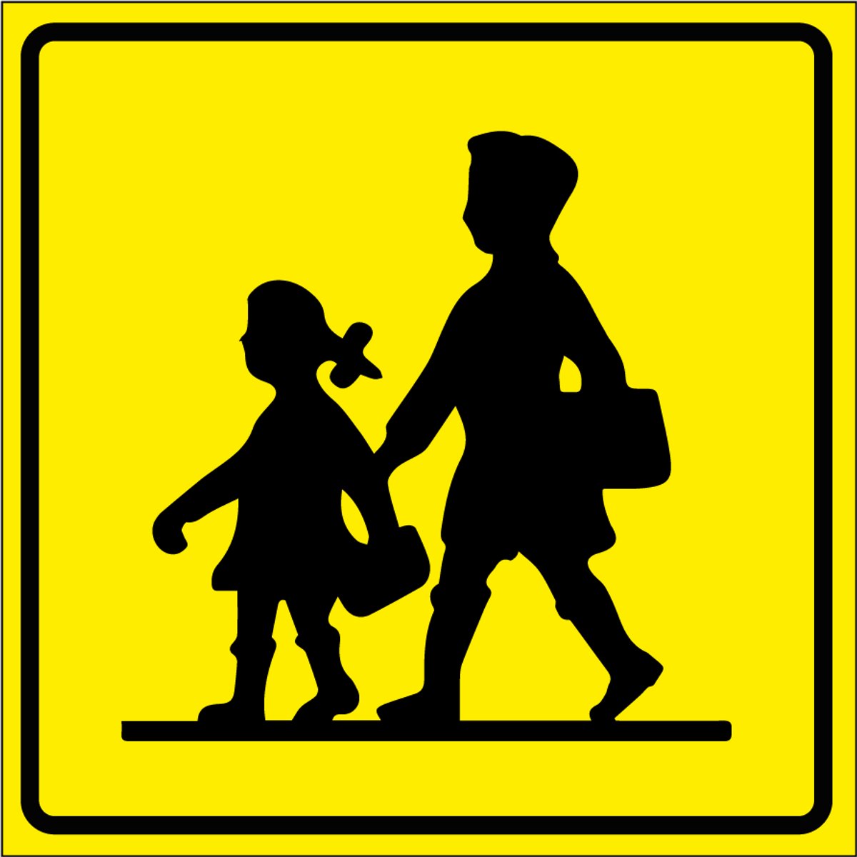 Magneetsticker schoolbus 400 x 400 mm