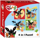 Bing - Ensemble de puzzle 4 en 1 - pièces 4x6x9x16 - puzzle pour enfants