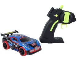 Voiture de rallye contrôlée Roadstar RC avec lumière 2,4 GHz Blauw, 13 cm