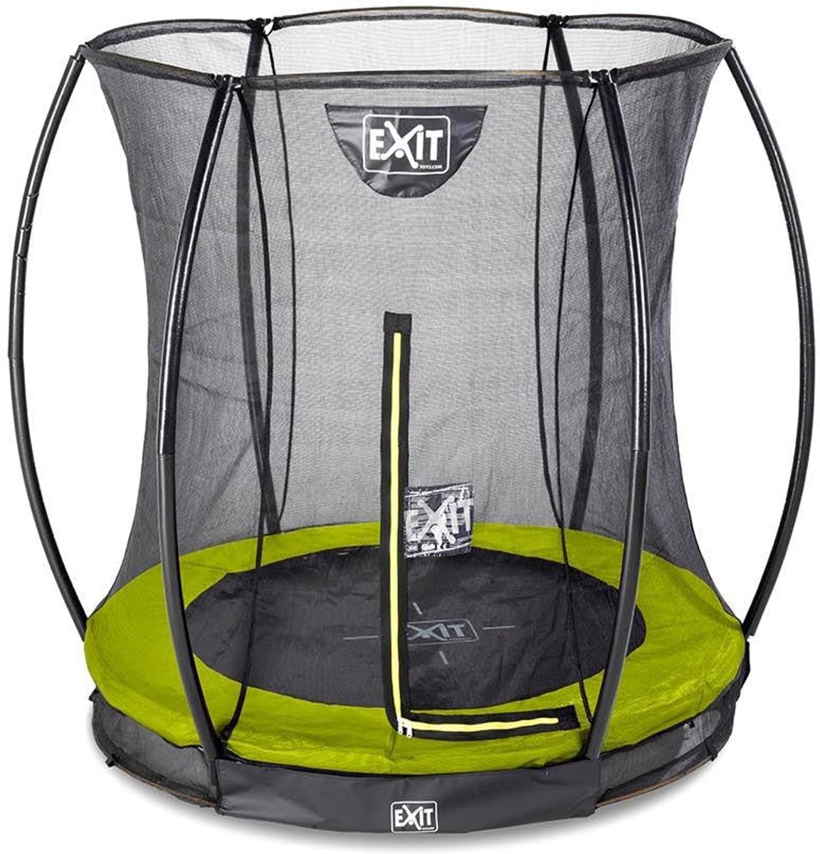 EXIT Silhouette inground trampoline ø366cm met veiligheidsnet - groen