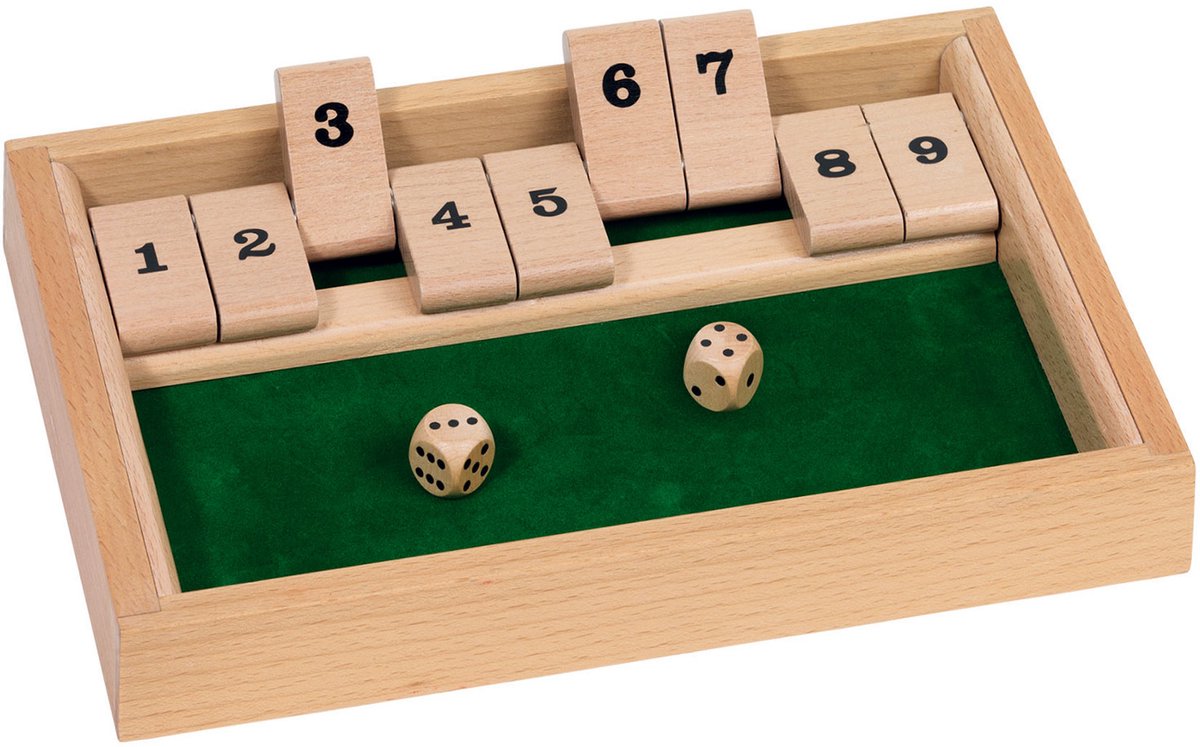 GOKI Dobbelspel - Shut The Box - 17,5X25,5X3,2Cm - Hout - 6 Jaar — cadeau in Spellen & Speelgoed - foto 4