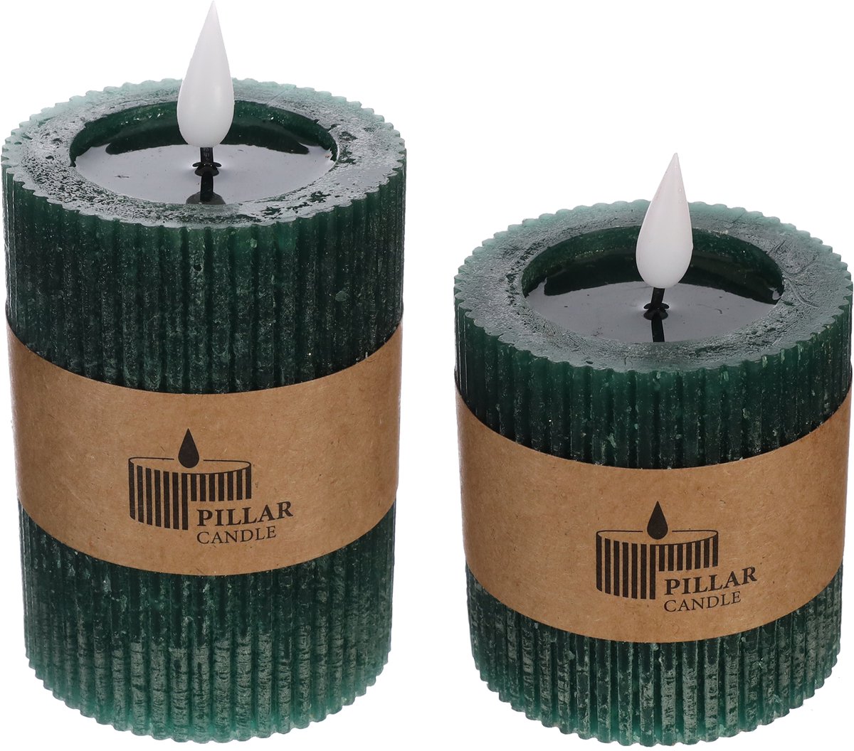 LED Pillar kaars Ø7 h. 10 cm goud (1 st)