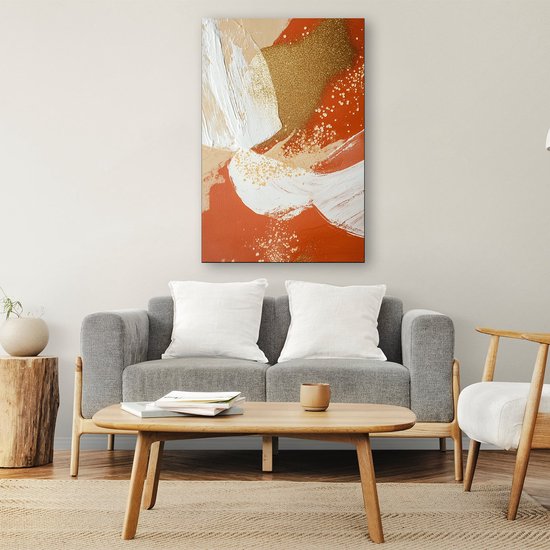 Texture abstraite aux couleurs terre cuite - Peintures sur toile abstraites - Couleurs d'art mural - Art abstrait - Décoration d'intérieur - Art - toile 40x60 cm