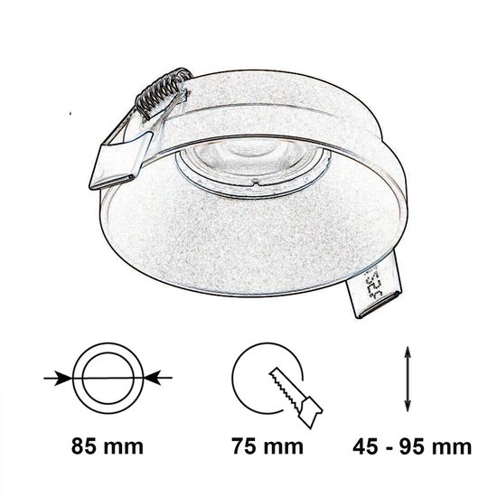 Artdelight - Spot encastré Malmo Ø 8,5 cm bronze métallisé
