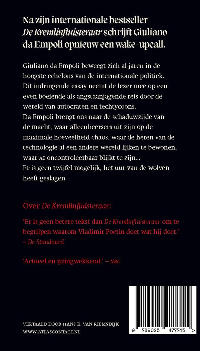 Het uur van de wolven - back cover