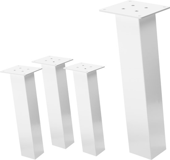 Tafelpoten in hoogte verstelbaar chroom 1100 mm 4 st