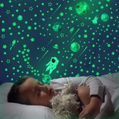 Glow phosphorescents - Étoiles lumineuses - Planètes - Astronaute - Stickers muraux - Chambre - Chambre d'enfant - Chambre de bébé