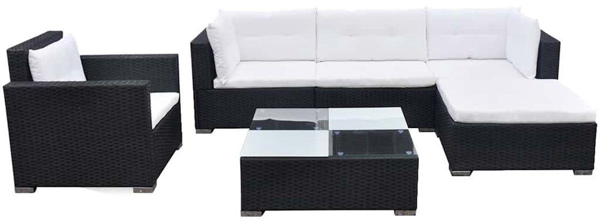 Vidaxl Lounge Sets Zwart Rotan Lounge Set