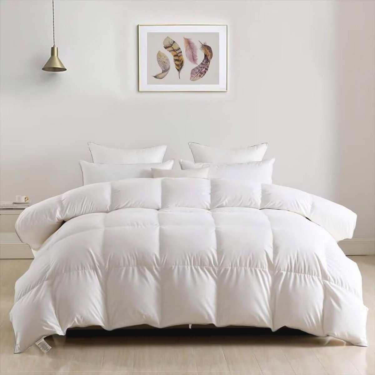 Dekbed 220 x 240 cm voor het Hele Jaar - Ultradun en Comfortabel Donsdekbed Met Ganzendons