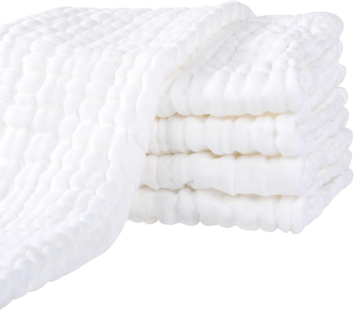 Muslin Nappies Burp Cloths Set of 5 - Highly Absorbent 70 x 70 cm - Boil-proof and High Quality hydrofiele washandjes