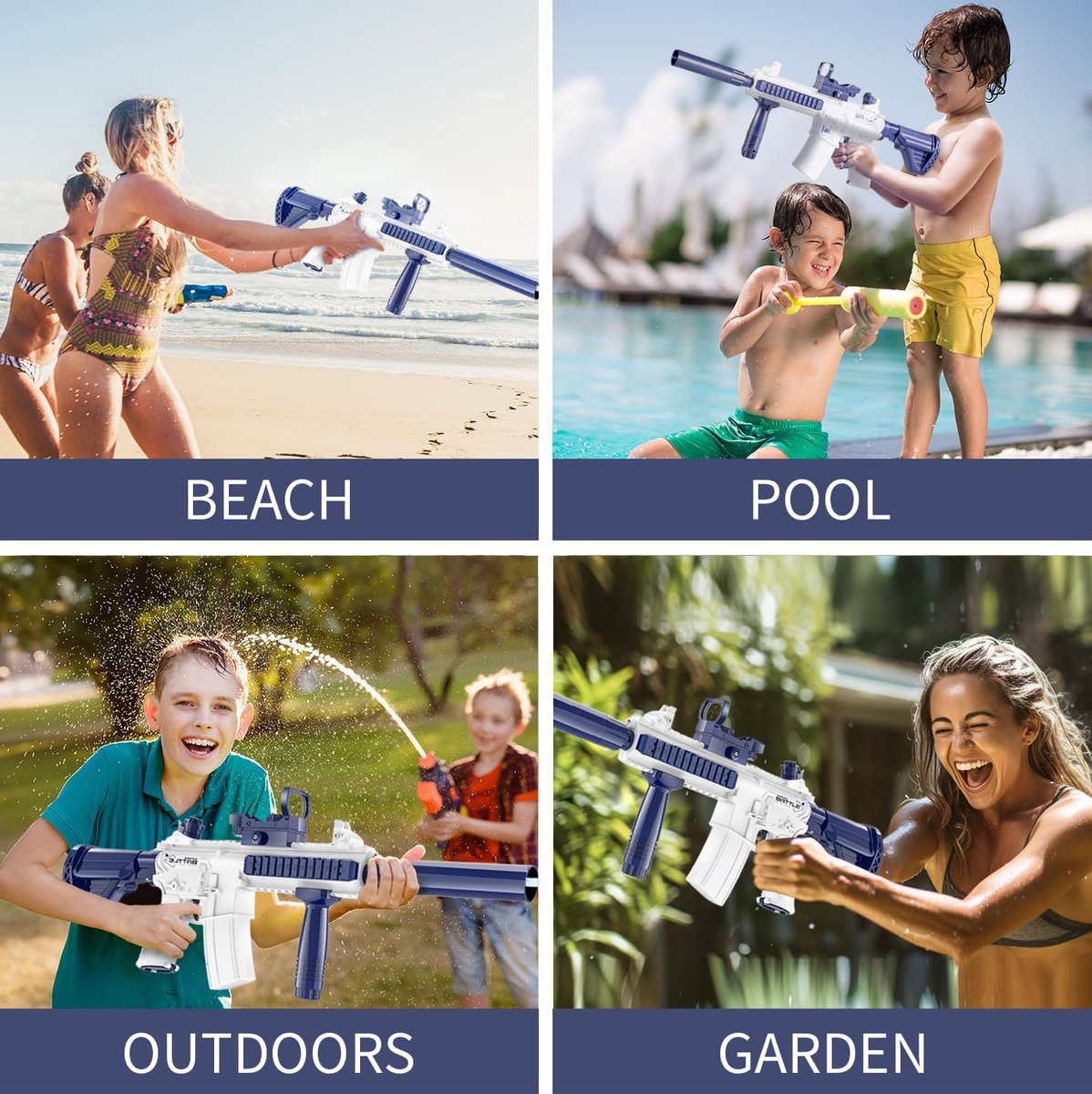 Waterpistool elektrisch - Automatisch waterpistool - Zomer speelgoed - Watergevecht - Super Soaker - Oplaadbaar waterpistool - Kinderplezier - Waterpret - Strand speelgoed - Tuinspeelgoed - Elektrisch speelgoed - Waterbattle - Outdoor fun - Vakanties — afbeelding 6