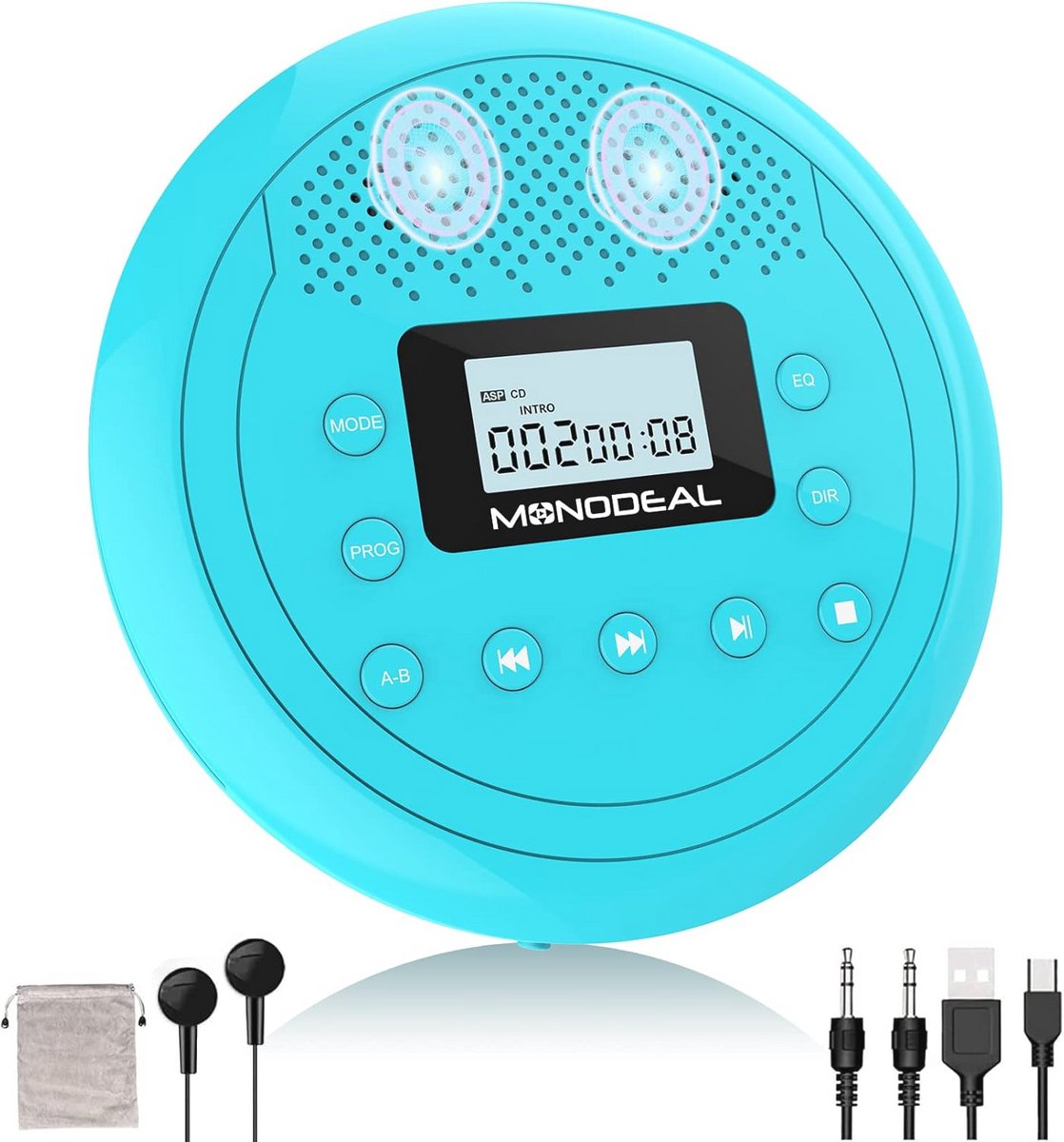 Draagbare CD-speler met luidspreker voor auto en kinderen – Oplaadbare, anti-skip, perfect voor muziek en luisterboeken
