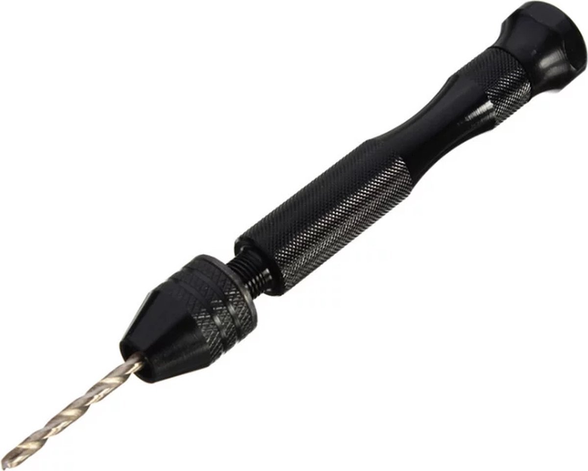 New Age Devi - 10-delige Mini Aluminium Handboor Bitset - Perfect voor hobbyisten en kleine klussen - Mini Drill