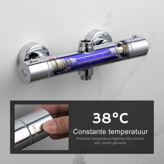 kielle Oudee - Thermostatische douchekraan, chroom 10602110