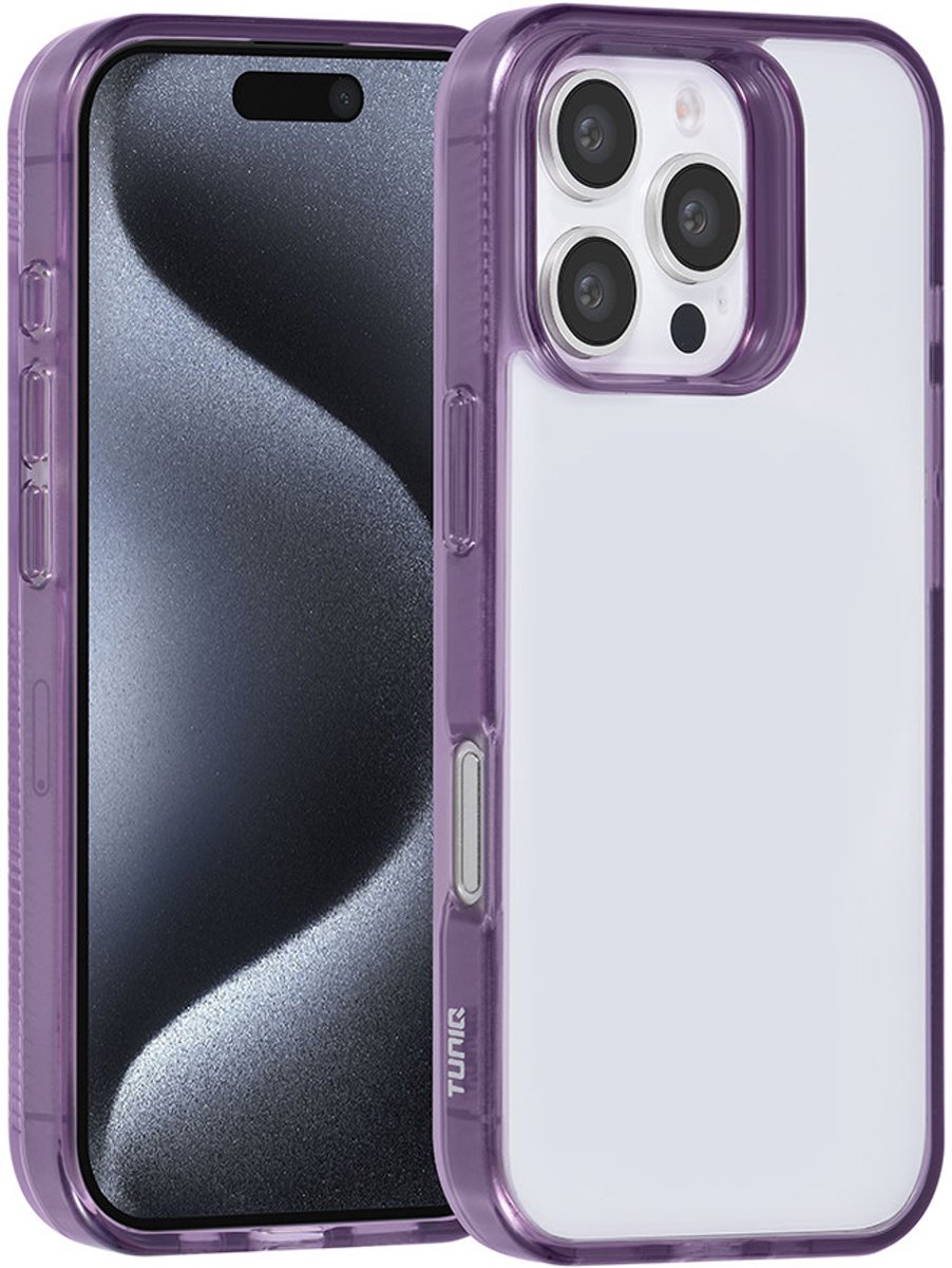 TUNIQ telefoonhoesje voor Apple iPhone 16 Pro - Siliconen backcover - Paars