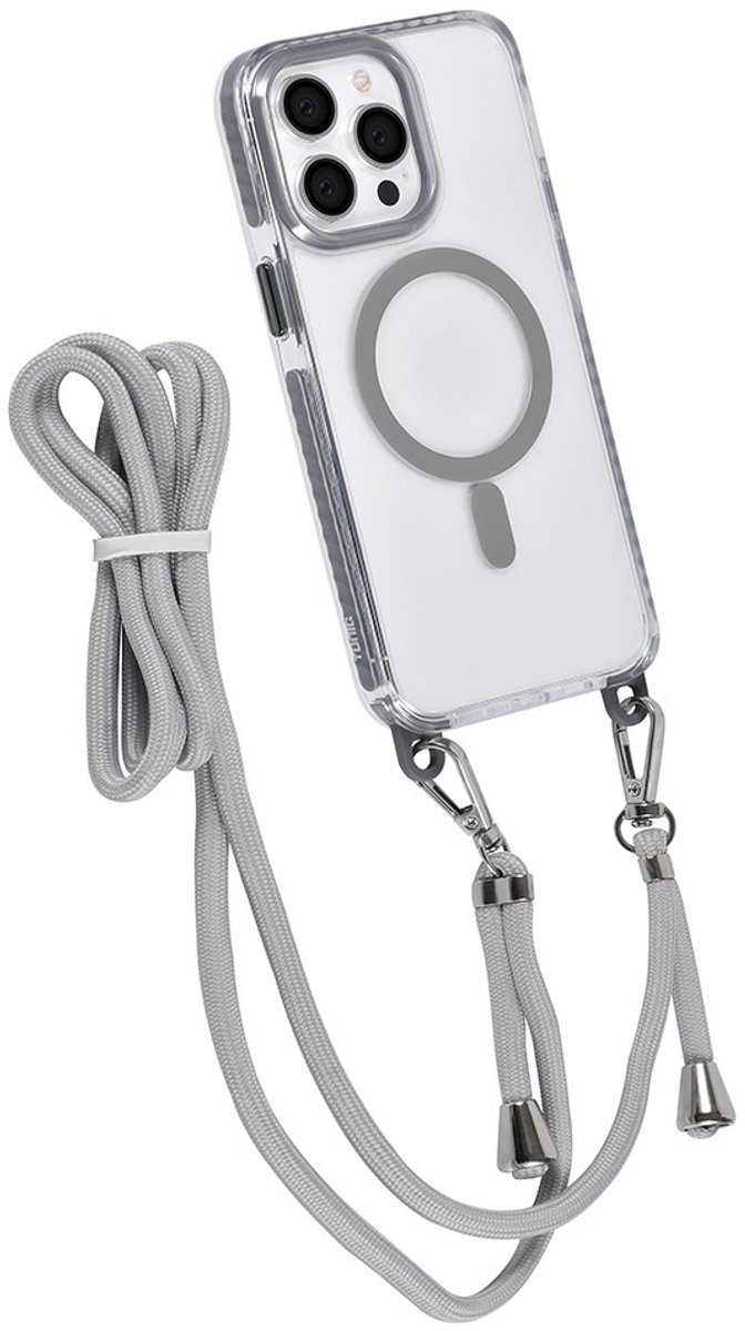 TUNIQ Back Cover - iPhone 14 Pro Max - Grijs - MagSafe - Schokabsorberend & Krasbestendig