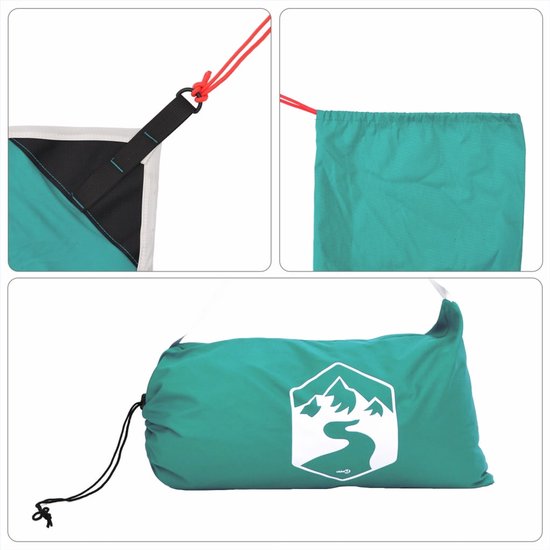Strandluifel met zandankers 304x300 cm groen van Outsunny — afbeelding 3