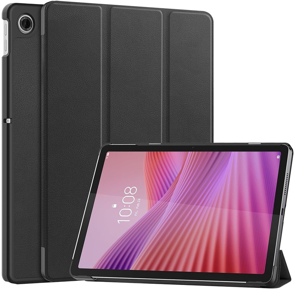 Cazy tablet Hoes geschikt voor Lenovo Tab - TriFold Bookcase - Zwart